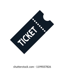 Ticket icon vector flat trendy logo template