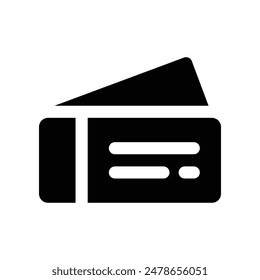ticket icon. vector glyph icon for your website, mobile, presentation, and logo design.