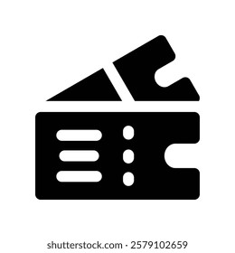 ticket icon. vector glyph icon for your website, mobile, presentation, and logo design.