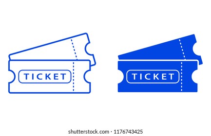 Ticket icon. Vector illustration