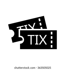 Ticket icon. Vector illustration.