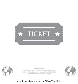 Ticket icon. Vector illustration.