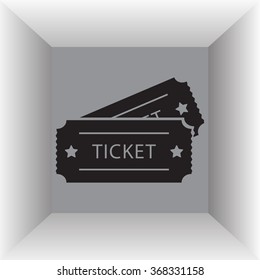 Ticket icon. Vector illustration.