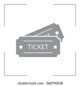 Ticket icon. Vector illustration.