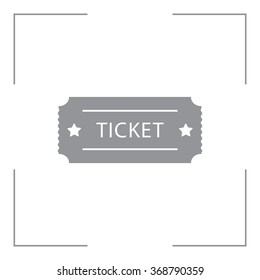Ticket icon. Vector illustration.