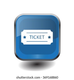 Ticket icon. Vector illustration.