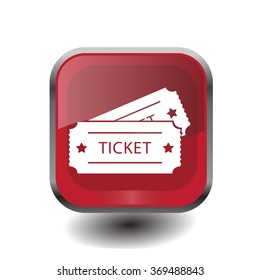 Ticket icon. Vector illustration.