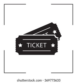 Ticket icon. Vector illustration.