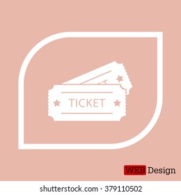 Ticket icon. Vector illustration.