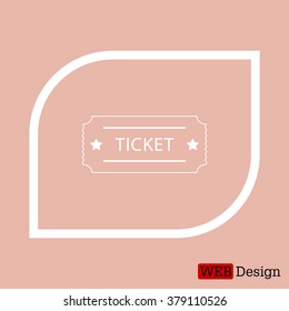 Ticket icon. Vector illustration.