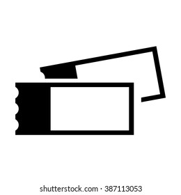 Ticket icon. Vector illustration.