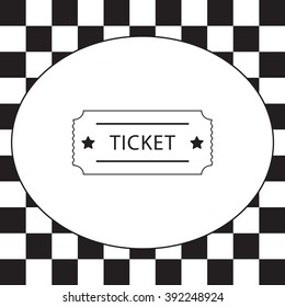 Ticket icon. Vector illustration.