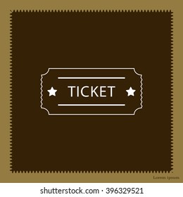 Ticket icon. Vector illustration.