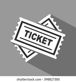 Ticket icon, vector illustration