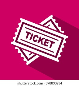 Ticket icon, vector illustration