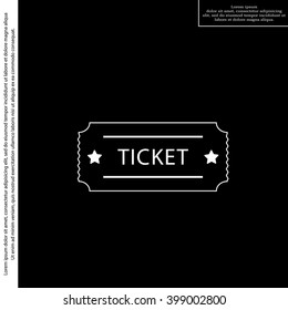 Ticket icon. Vector illustration.