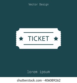 Ticket icon. Vector illustration.