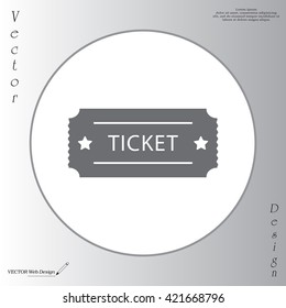 Ticket icon. Vector illustration.