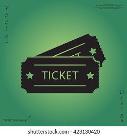 Ticket icon. Vector illustration.