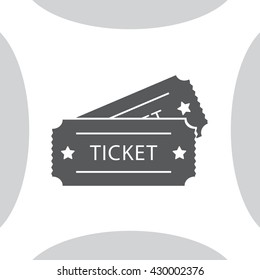 Ticket icon. Vector illustration.