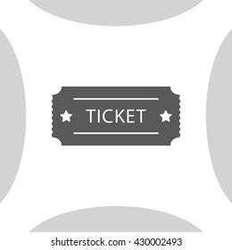 Ticket icon. Vector illustration.