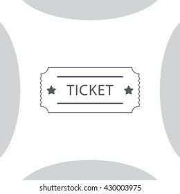 Ticket icon. Vector illustration.