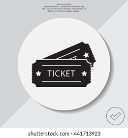 Ticket icon. Vector illustration.