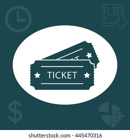 Ticket icon. Vector illustration.