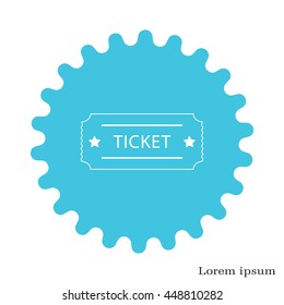 Ticket icon. Vector illustration.