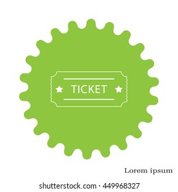 Ticket icon. Vector illustration.
