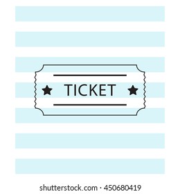 Ticket icon. Vector illustration.