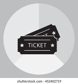Ticket icon. Vector illustration.