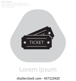 Ticket icon. Vector illustration.