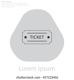 Ticket icon. Vector illustration.