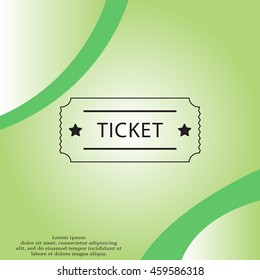 Ticket icon. Vector illustration.