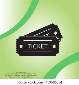 Ticket icon. Vector illustration.