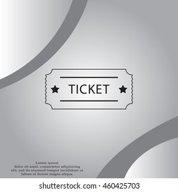 Ticket icon. Vector illustration.