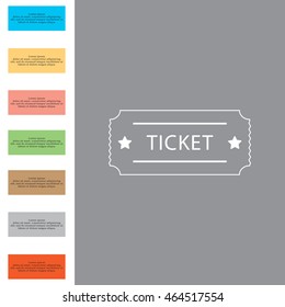 Ticket icon. Vector illustration.