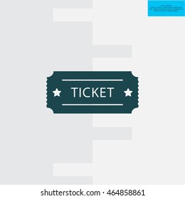 Ticket icon. Vector illustration.