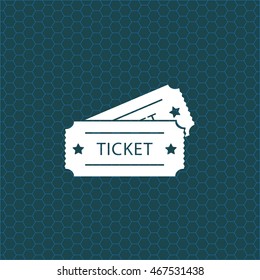 Ticket icon. Vector illustration.
