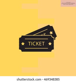 Ticket icon. Vector illustration.
