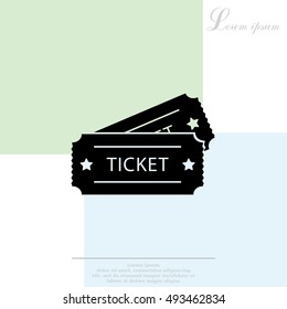 Ticket icon. Vector illustration.