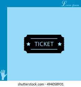 Ticket icon. Vector illustration.