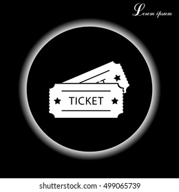 Ticket icon. Vector illustration.