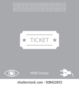Ticket icon. Vector illustration.