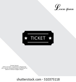 Ticket icon. Vector illustration.