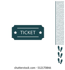 Ticket icon. Vector illustration.