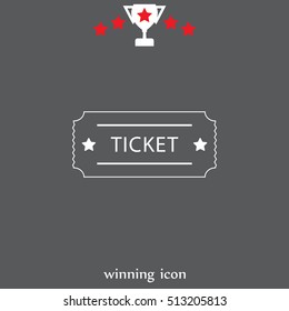 Ticket icon. Vector illustration.