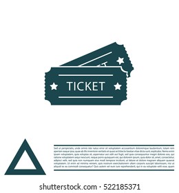 Ticket icon. Vector illustration.