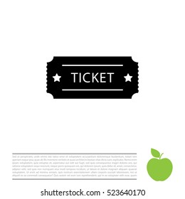 Ticket icon. Vector illustration.